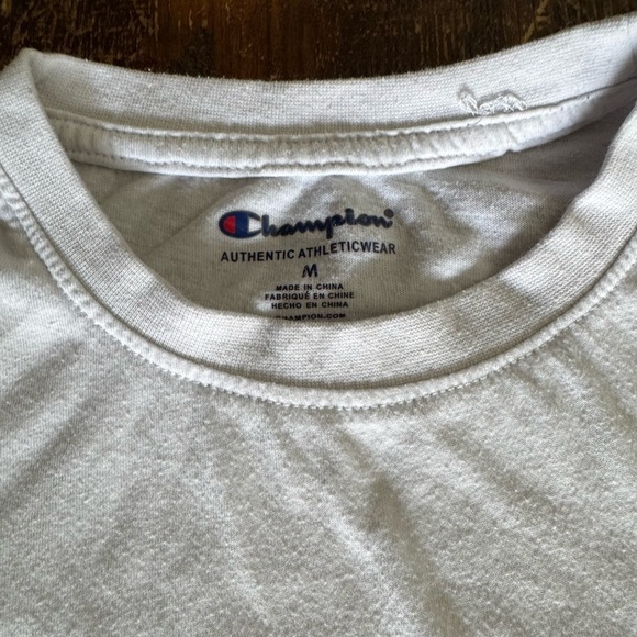 Champion White Short Sleeve Tee with Vintage Graphic - Picture 3 of 4